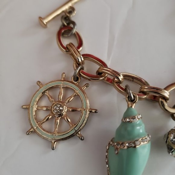 Nautical themed bracelet with 7 charms - Picture 2 of 6
